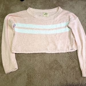 Pastel Pink Medium Hollister Cropped Sweater